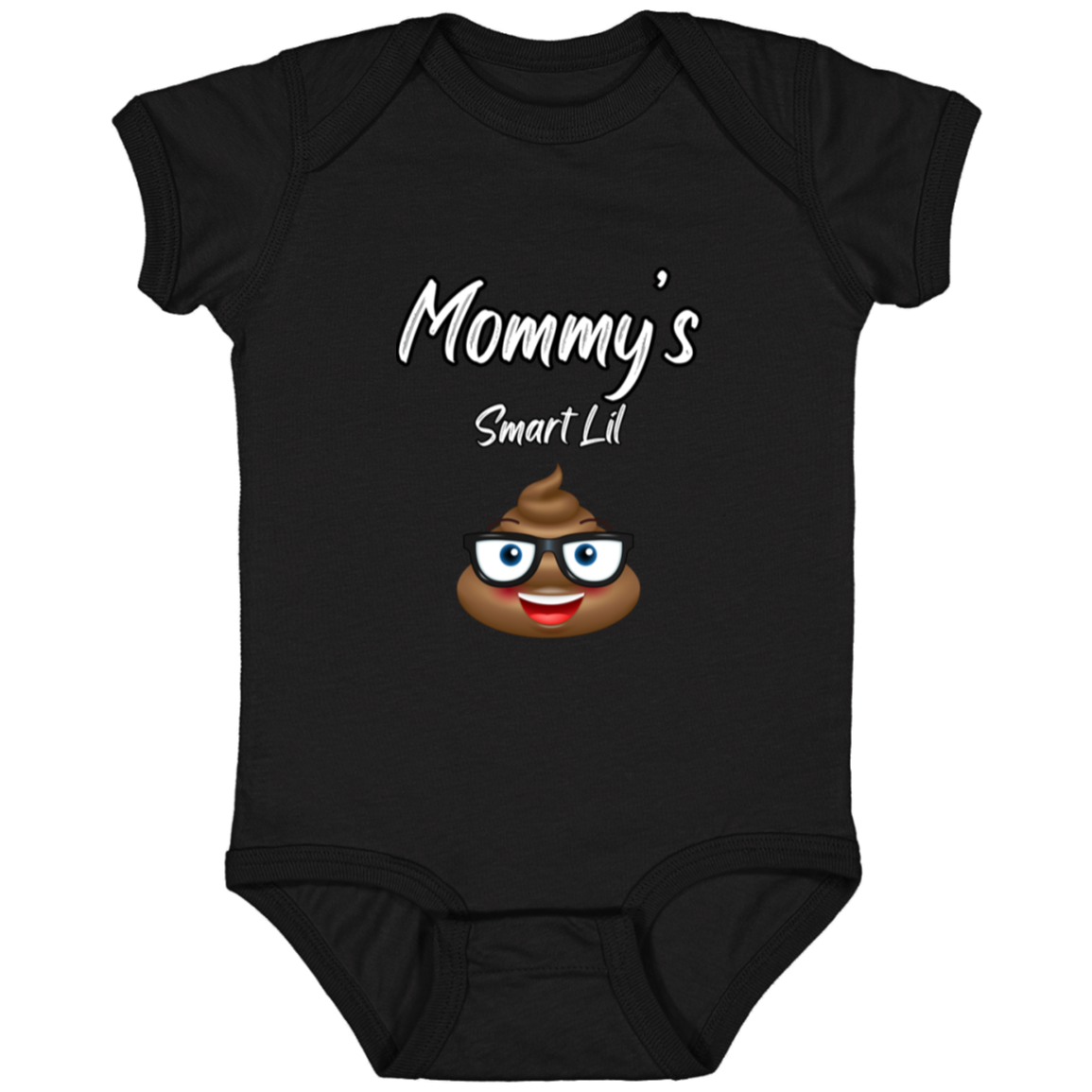 Infant Jersey Onesie With Funny Design, "Mommy's Smart Lil Emoji"