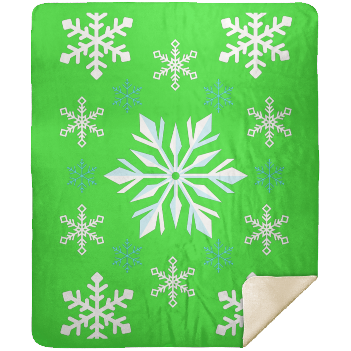 Christmas Snowflake Premium Sherpa Blanket 50x60