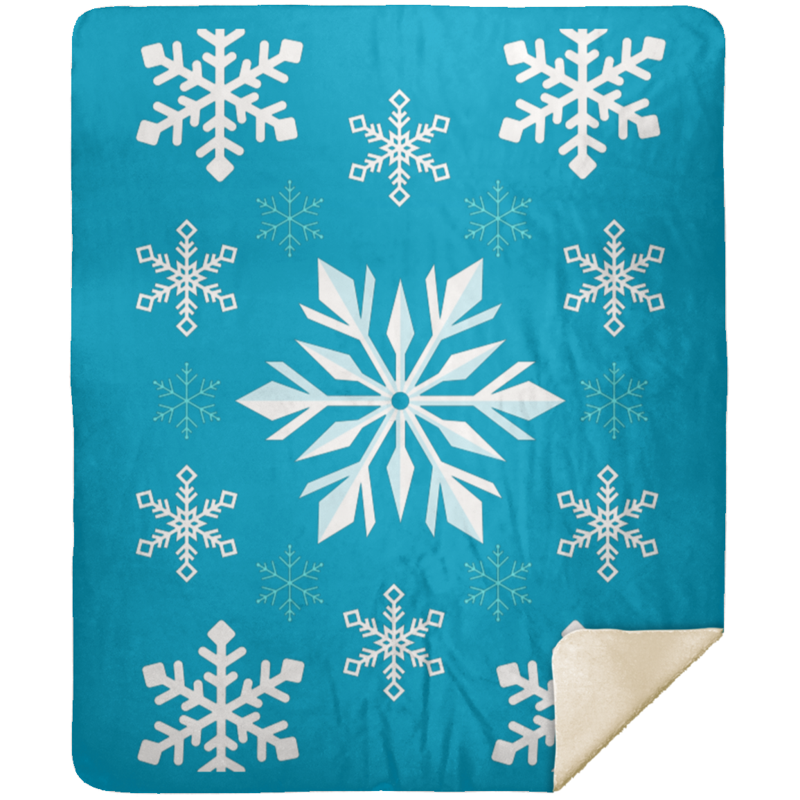 Christmas Snowflake Premium Sherpa Blanket 50x60