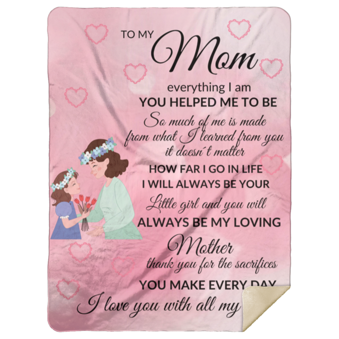 Sherpa Blankets For Mom - To My Mom Premium Blanket - everything I am