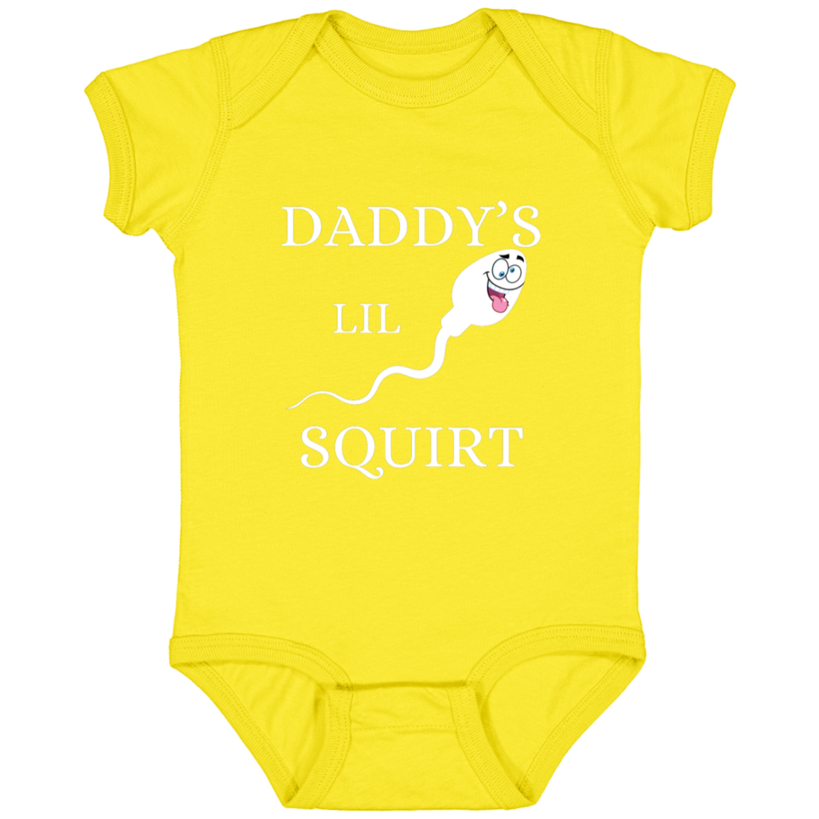 Infant Jersey Onesie With Funny Design, "Daddy's Lil Squirt"