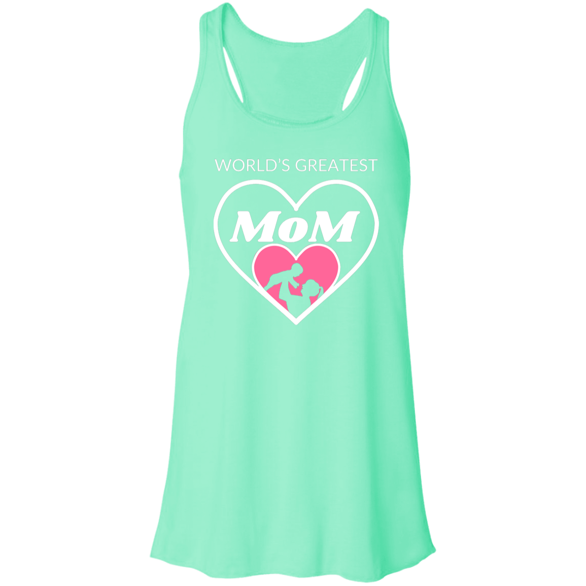 World's Greatest MOM Women's  Flowy Racerback Tank