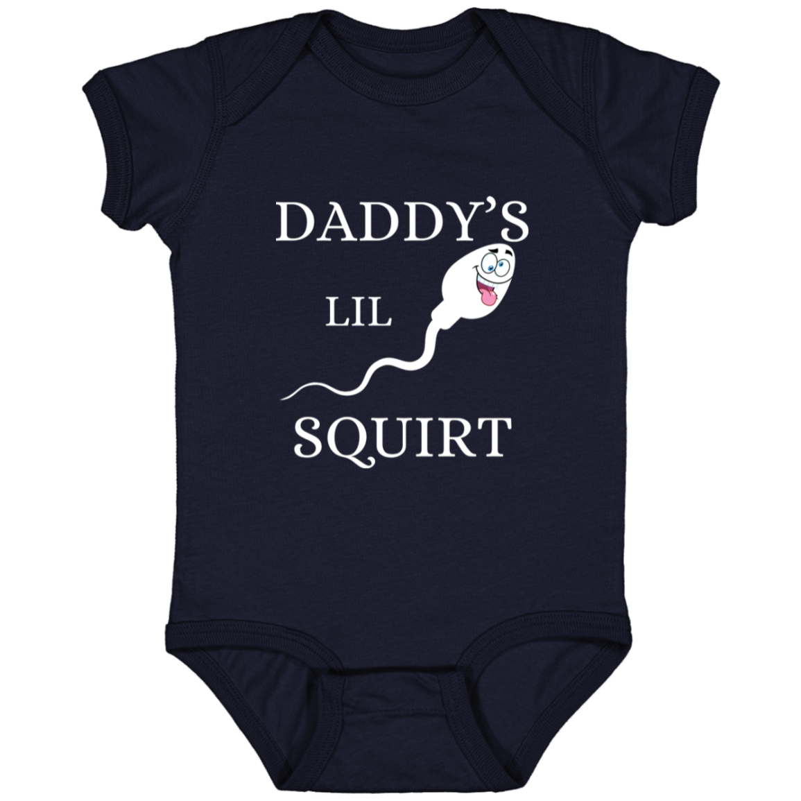 Infant Jersey Onesie With Funny Design, "Daddy's Lil Squirt"