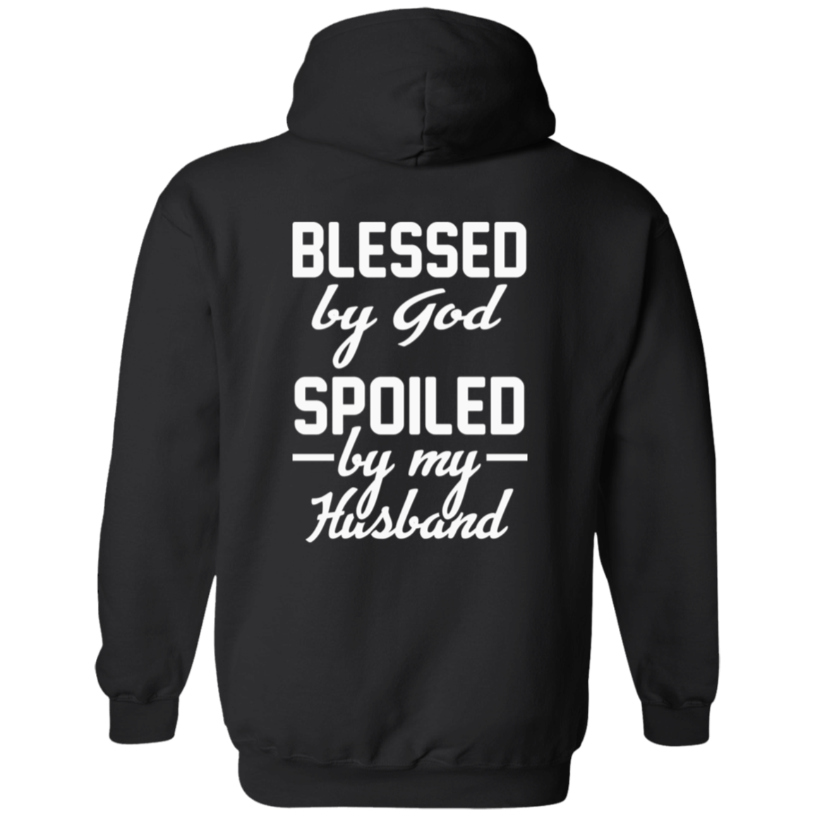 Full Zip Hoodie With A Faith Design, "Blessed By God"