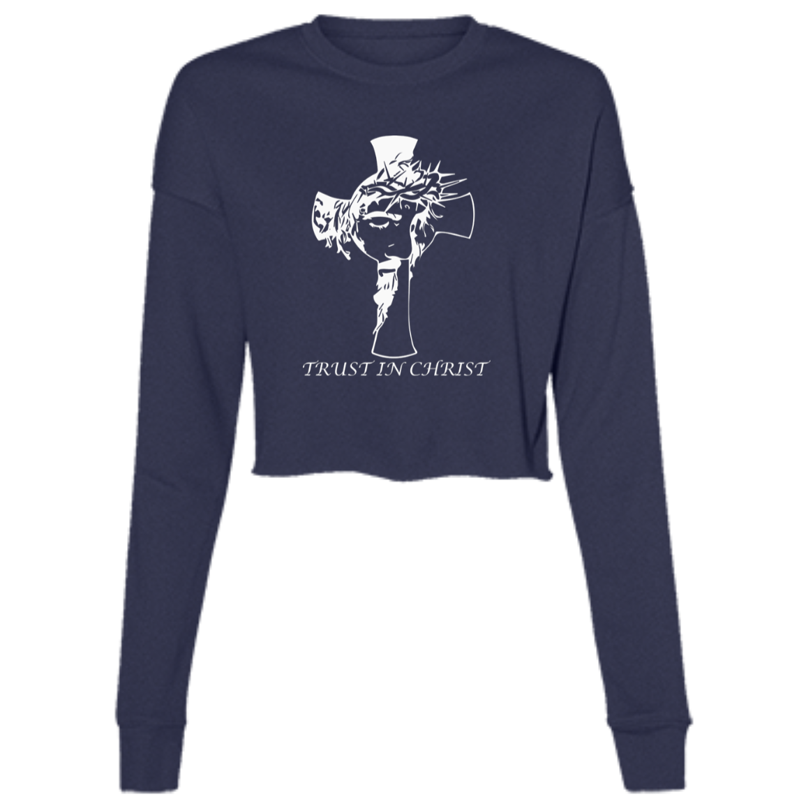 Trust In Christ Women's LS Cropped Fleece Crew