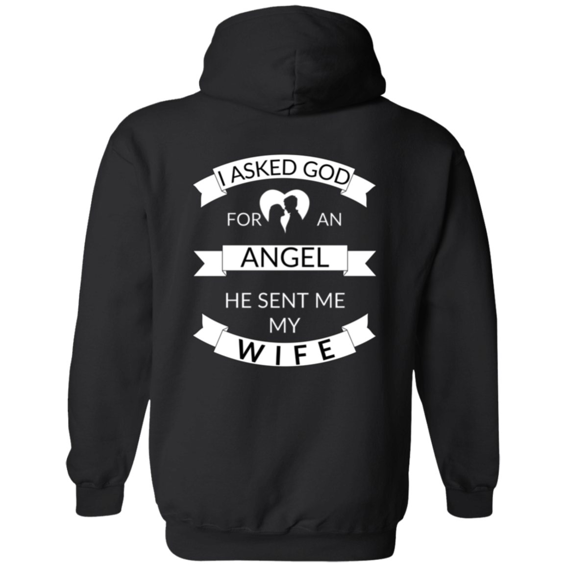 Full Zip Hoodie With A Faith Design, "I Asked God For Angel"