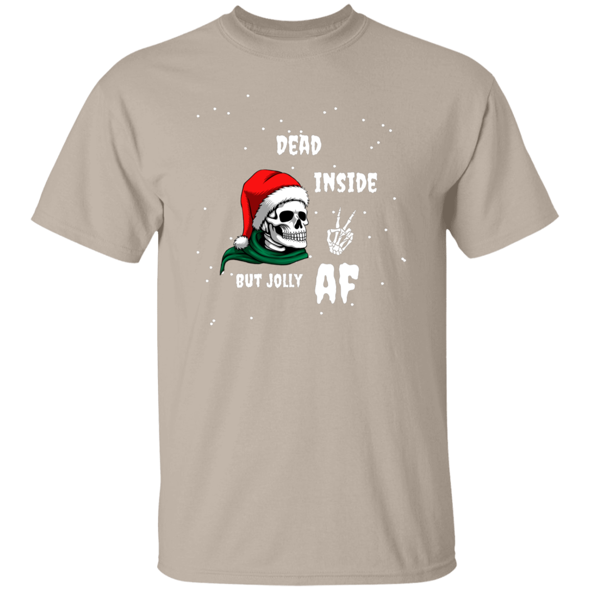 Christmas Cotton T-Shirt with "Dead Inside" Design