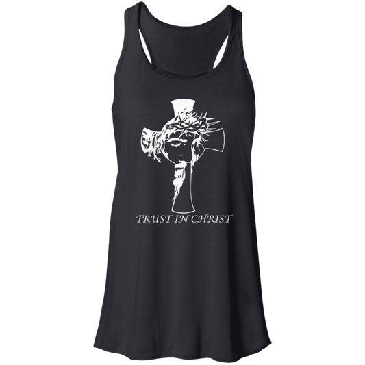 Trust In Christ Women's Flowy Racerback Tank