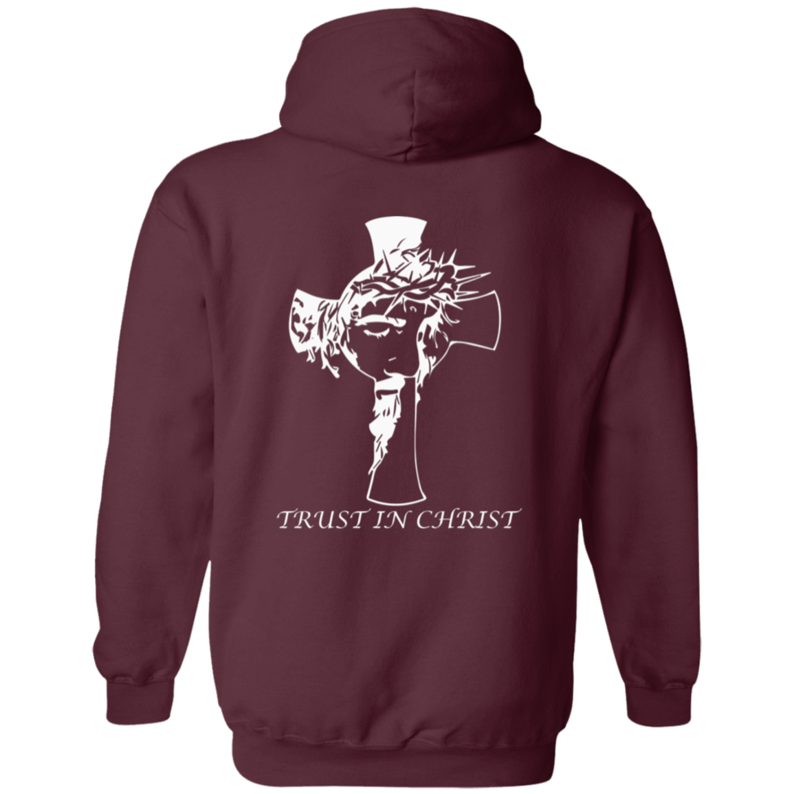 Full Zip Hoodie With Faith Design, "Trust In Christ"