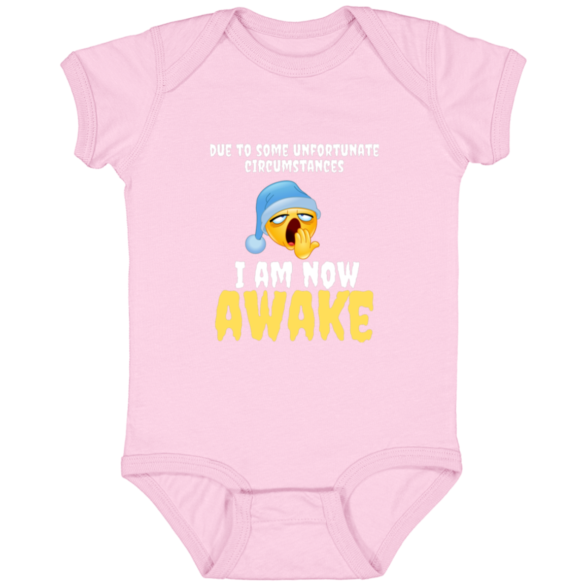 Infant Jersey Onesie With Funny Quote - I Am Now Awake