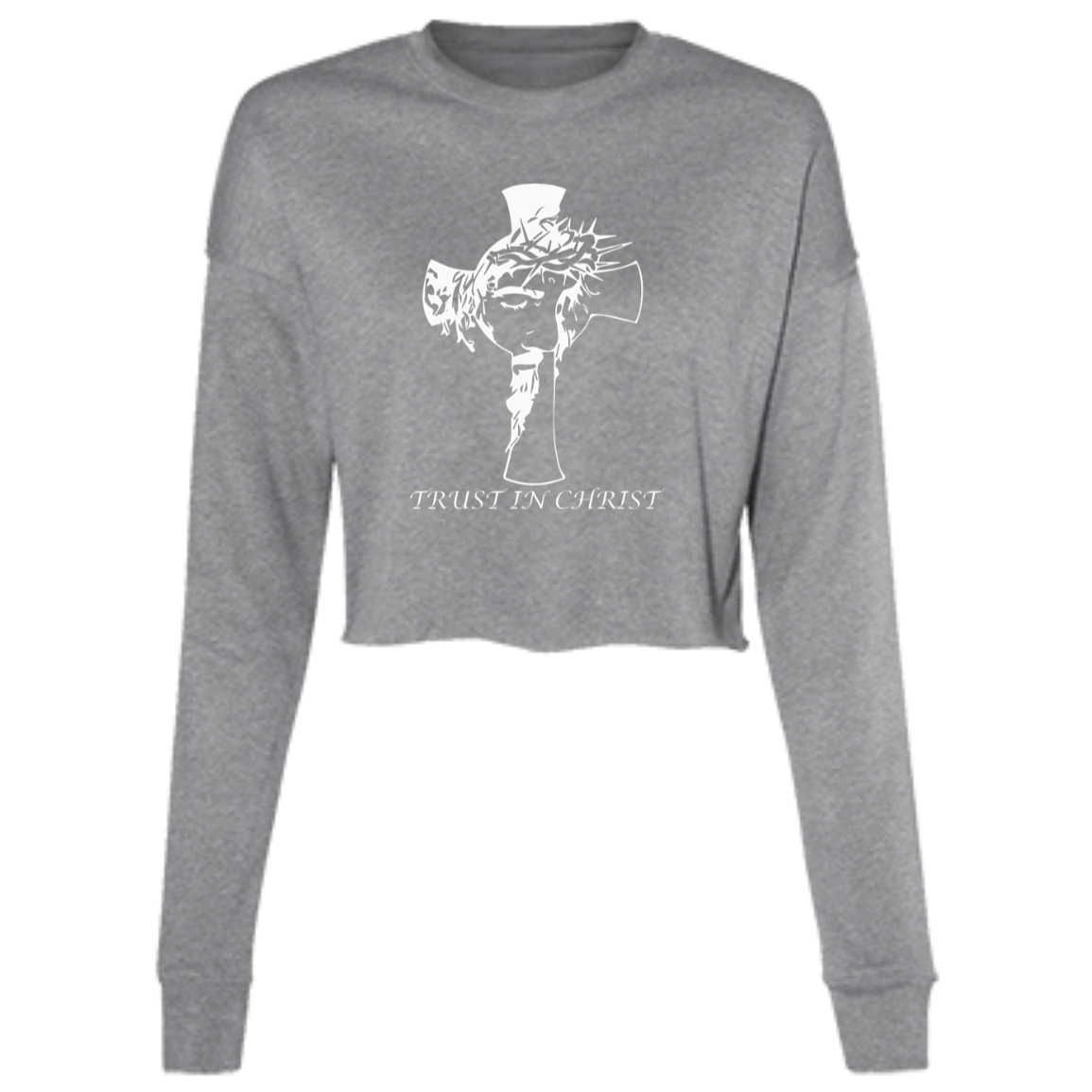 Trust In Christ Women's LS Cropped Fleece Crew