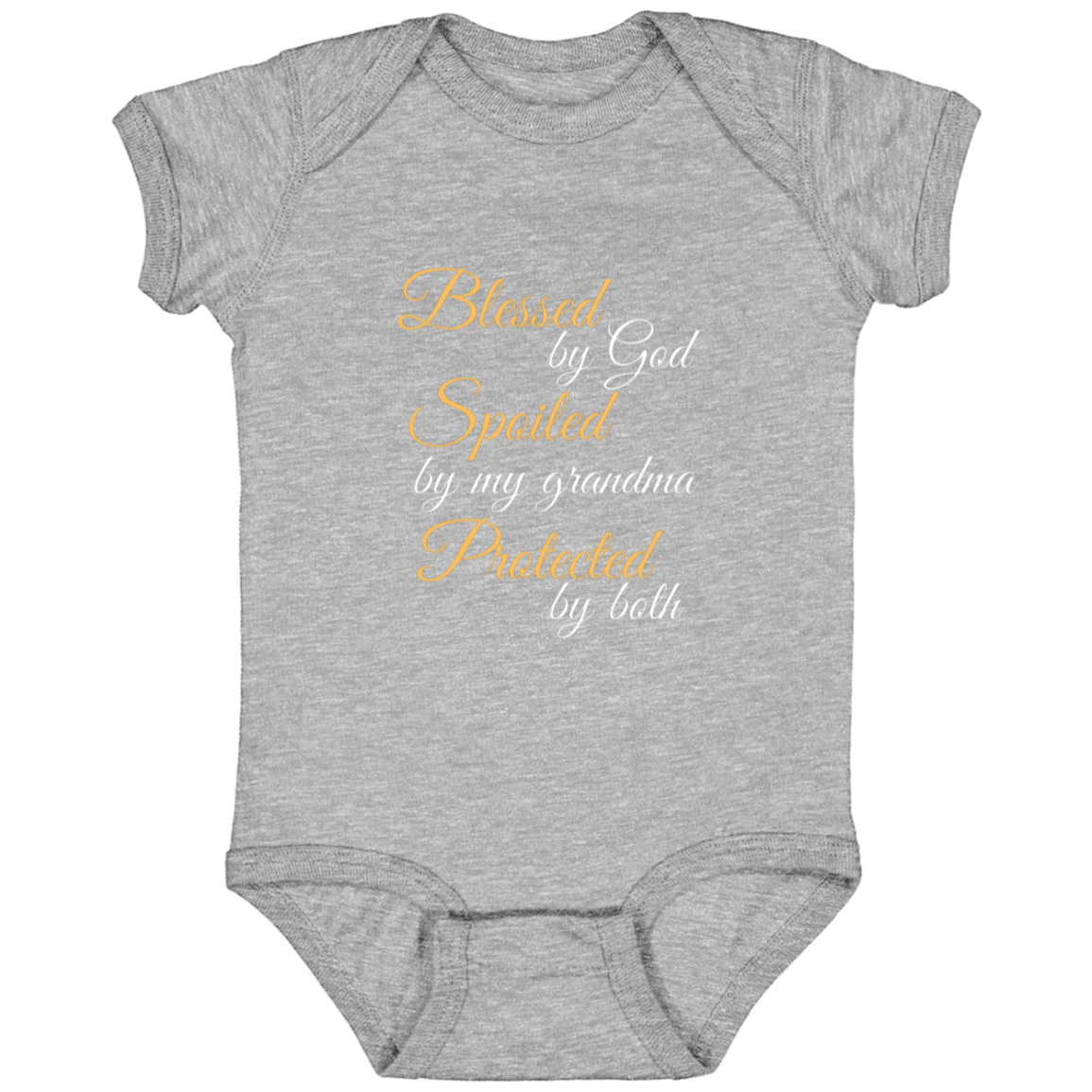 Infant Jersey Onesie With Quote -Blessed By God