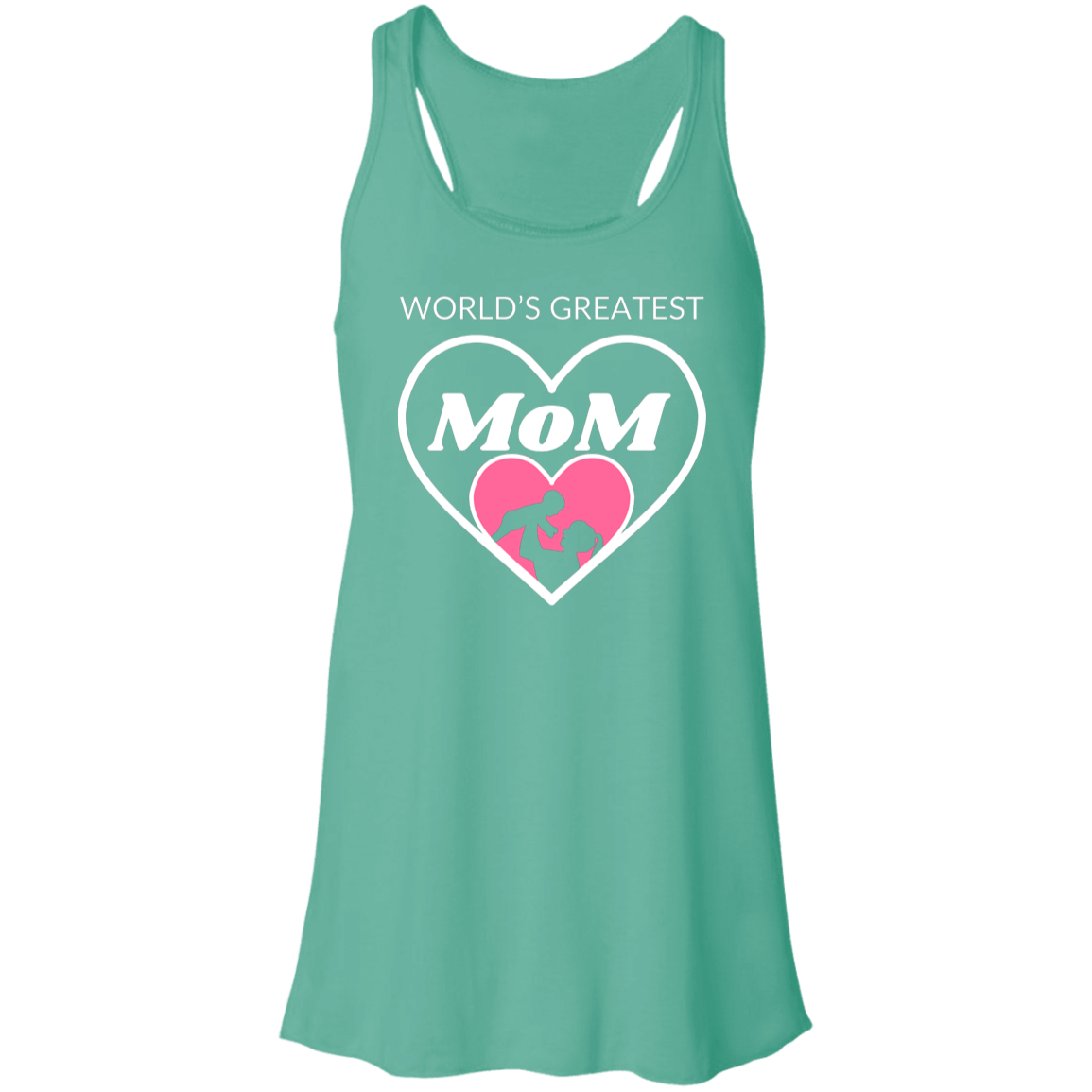 World's Greatest MOM Women's  Flowy Racerback Tank