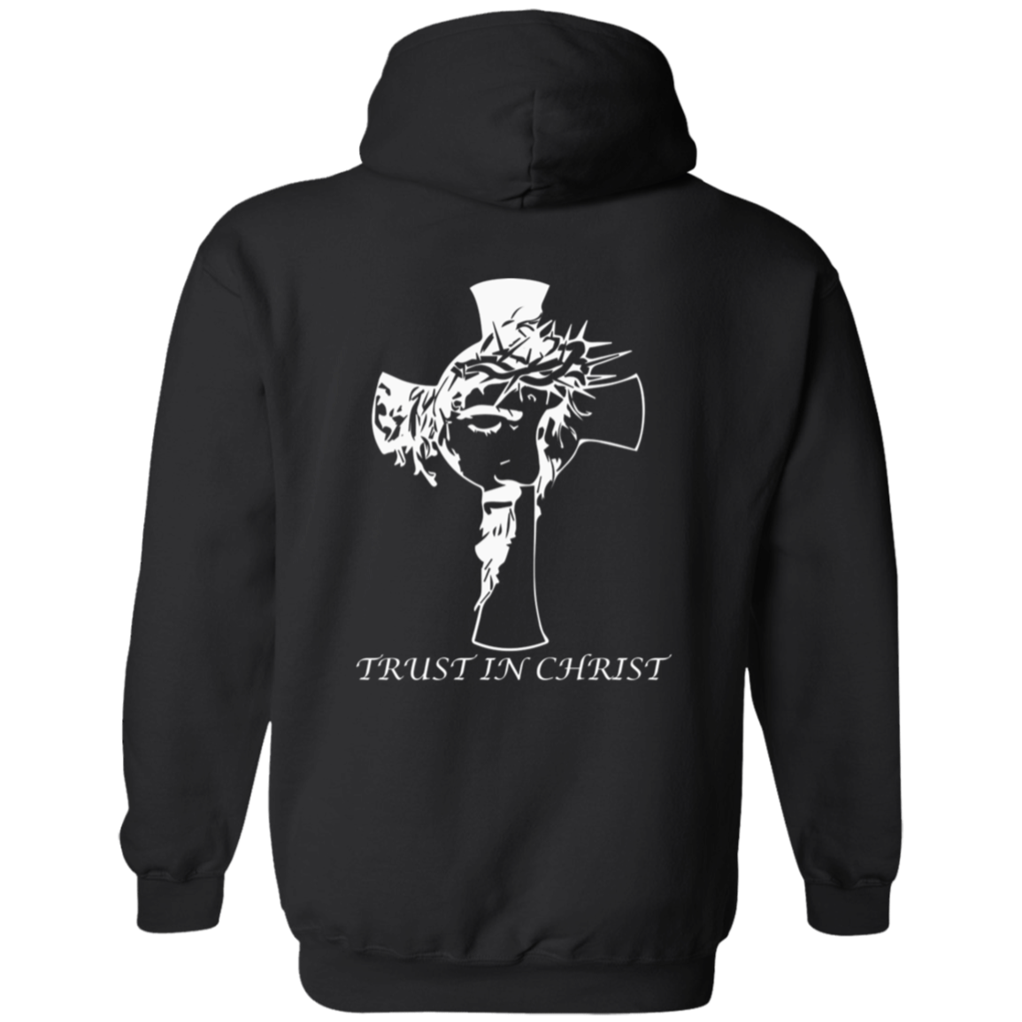 Full Zip Hoodie With Faith Design, "Trust In Christ"