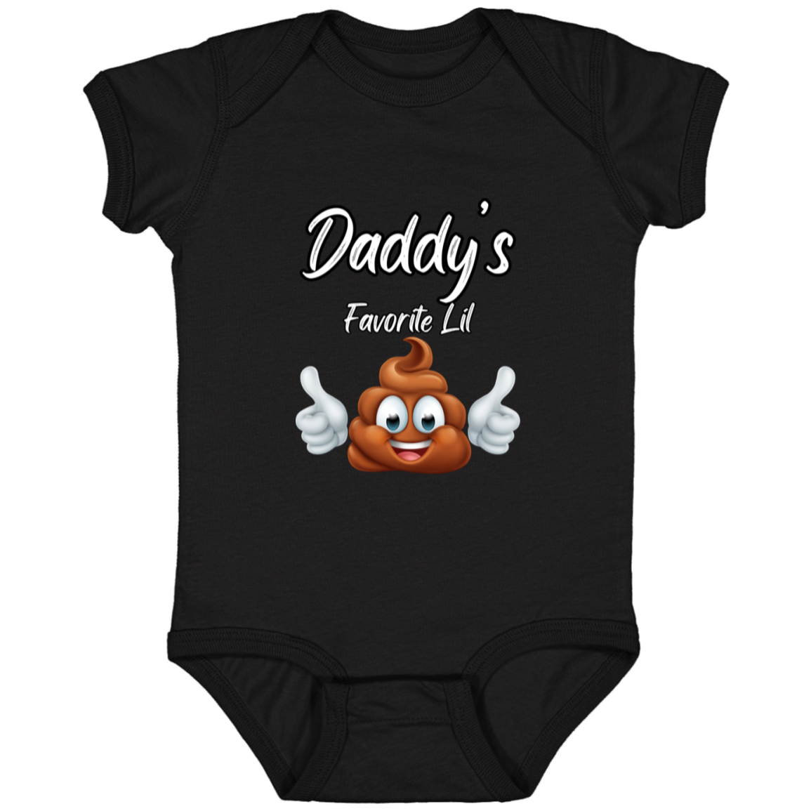 Infant Jersey Onesie With Funny Design, "Daddy's Favorite Lil Emoji"