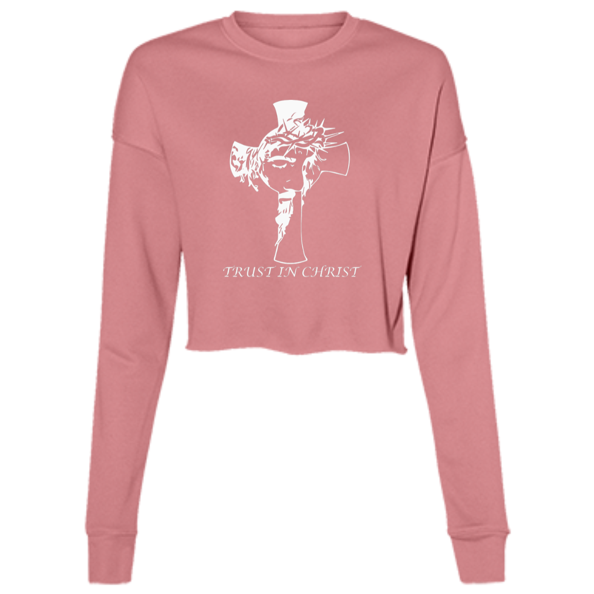 Trust In Christ Women's LS Cropped Fleece Crew