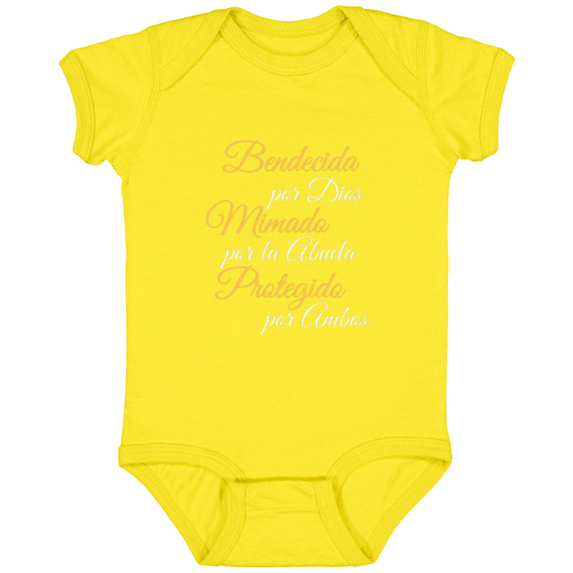 Infant Jersey Onesie With Quote - Bendecida Por Dios