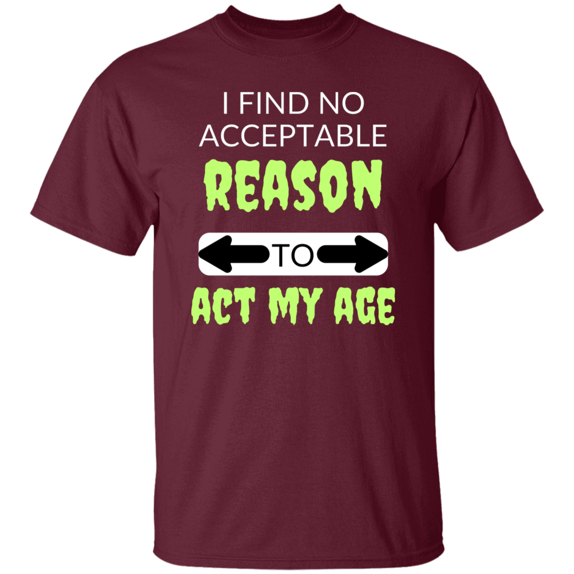 Cotton Tshirts For Childish People - Act My Age