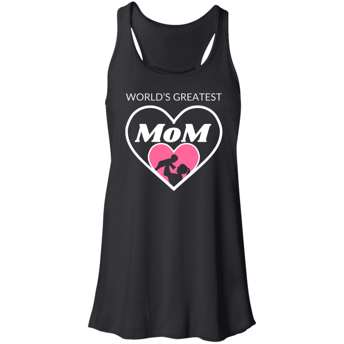 World's Greatest MOM Women's  Flowy Racerback Tank