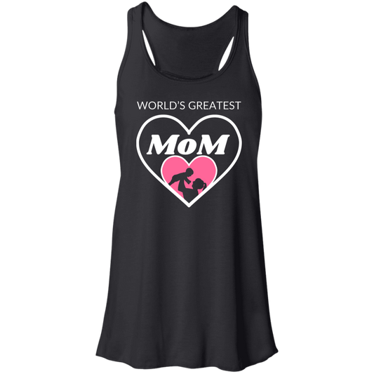 World's Greatest MOM Women's  Flowy Racerback Tank