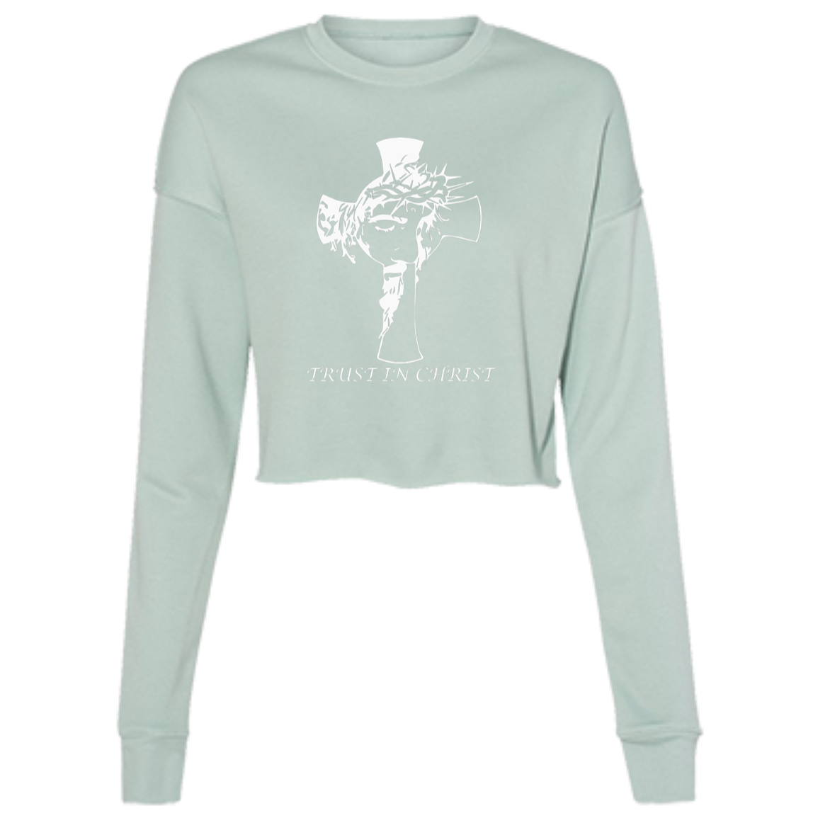 Trust In Christ Women's LS Cropped Fleece Crew