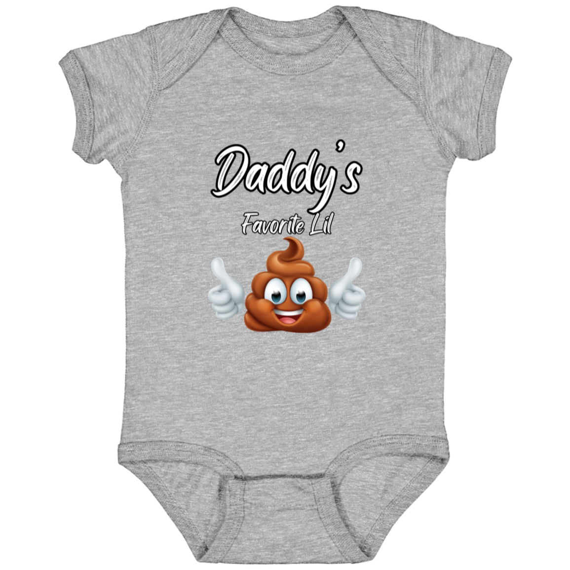 Infant Jersey Onesie With Funny Design, "Daddy's Favorite Lil Emoji"