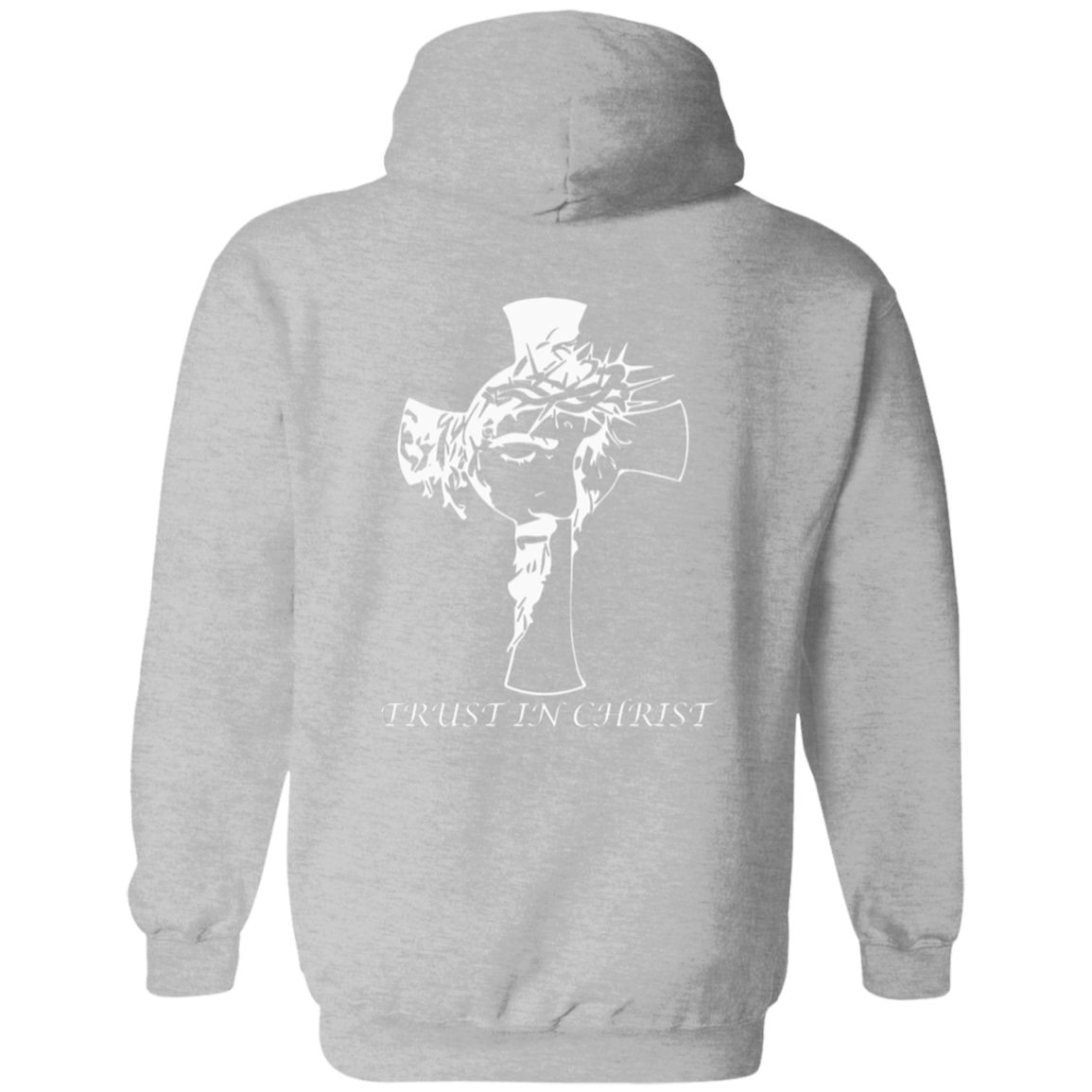 Full Zip Hoodie With Faith Design, "Trust In Christ"