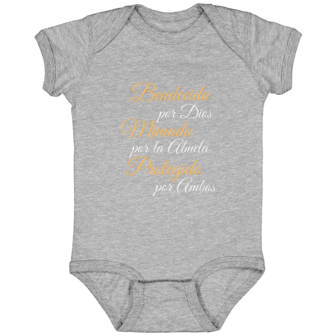 Infant Jersey Onesie With Quote - Bendecida Por Dios