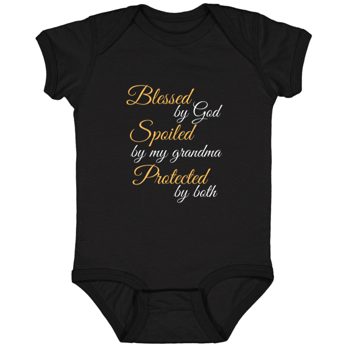 Infant Jersey Onesie With Quote -Blessed By God