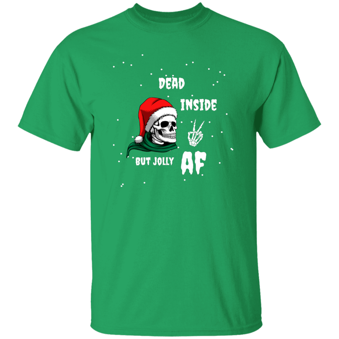 Christmas Cotton T-Shirt with "Dead Inside" Design