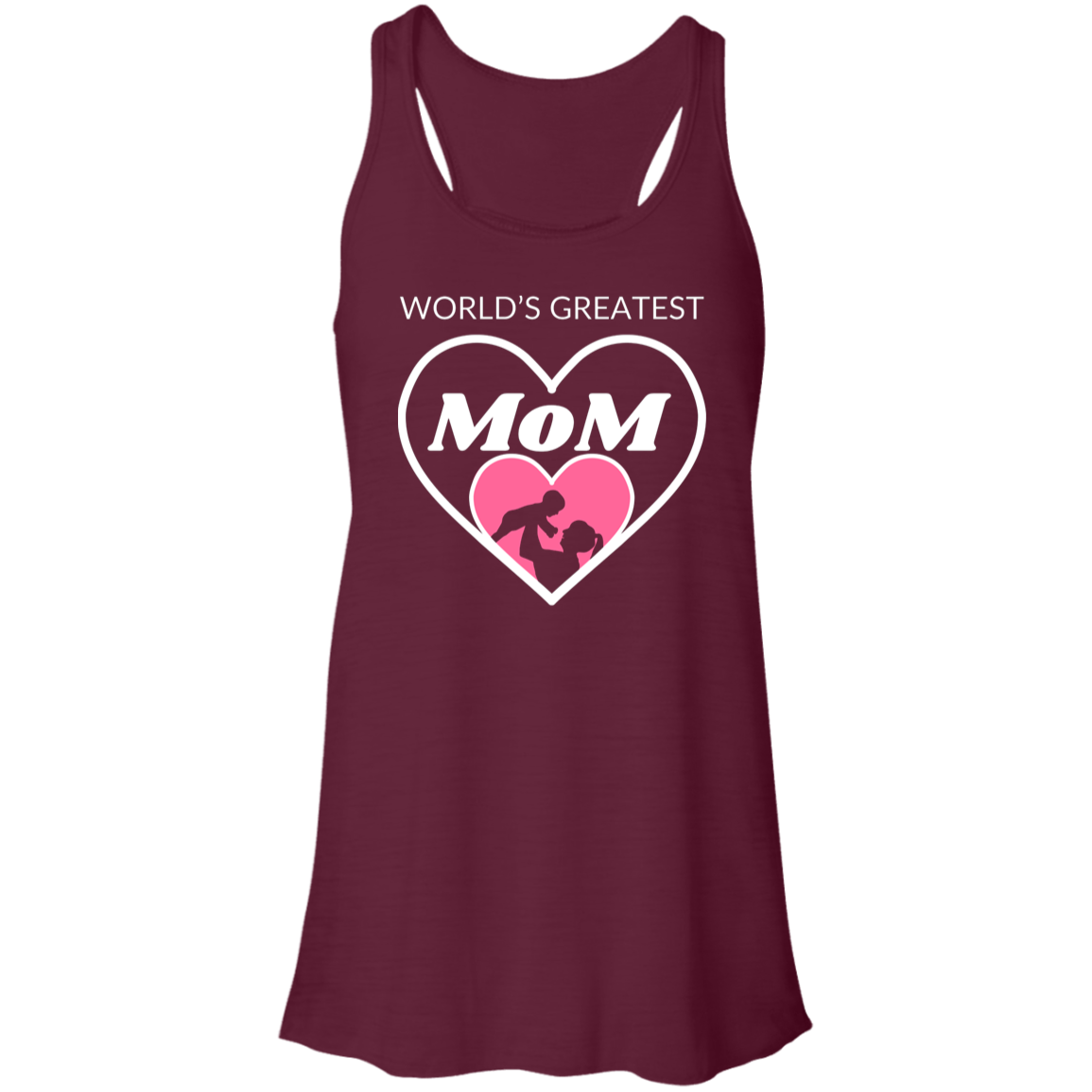 World's Greatest MOM Women's  Flowy Racerback Tank