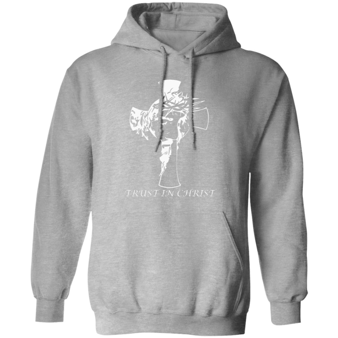 Pullover Hoodie With Faith Design, "Trust In Christ"