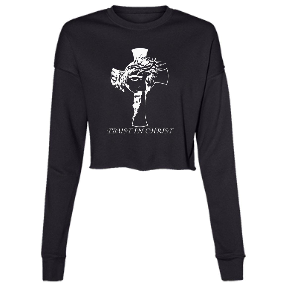 Trust In Christ Women's LS Cropped Fleece Crew