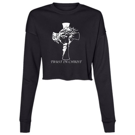 Trust In Christ Women's LS Cropped Fleece Crew