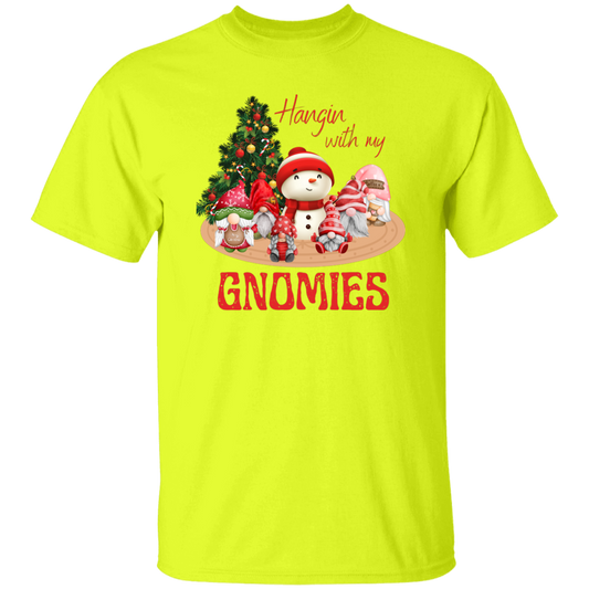 Christmas Cotton T-Shirt "Hangin with My Gnomies"