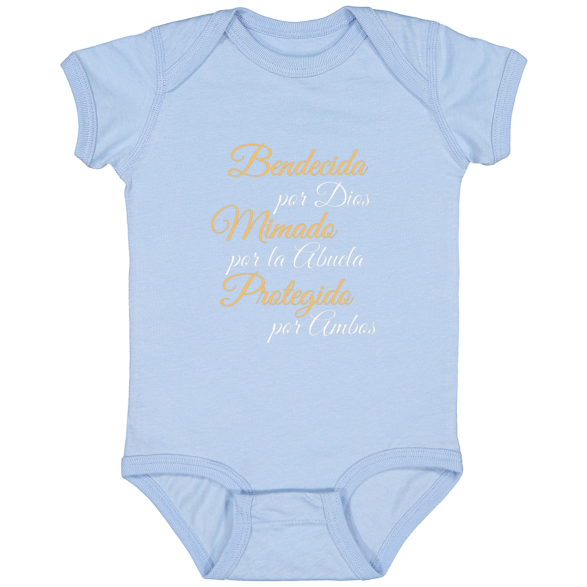 Infant Jersey Onesie With Quote - Bendecida Por Dios