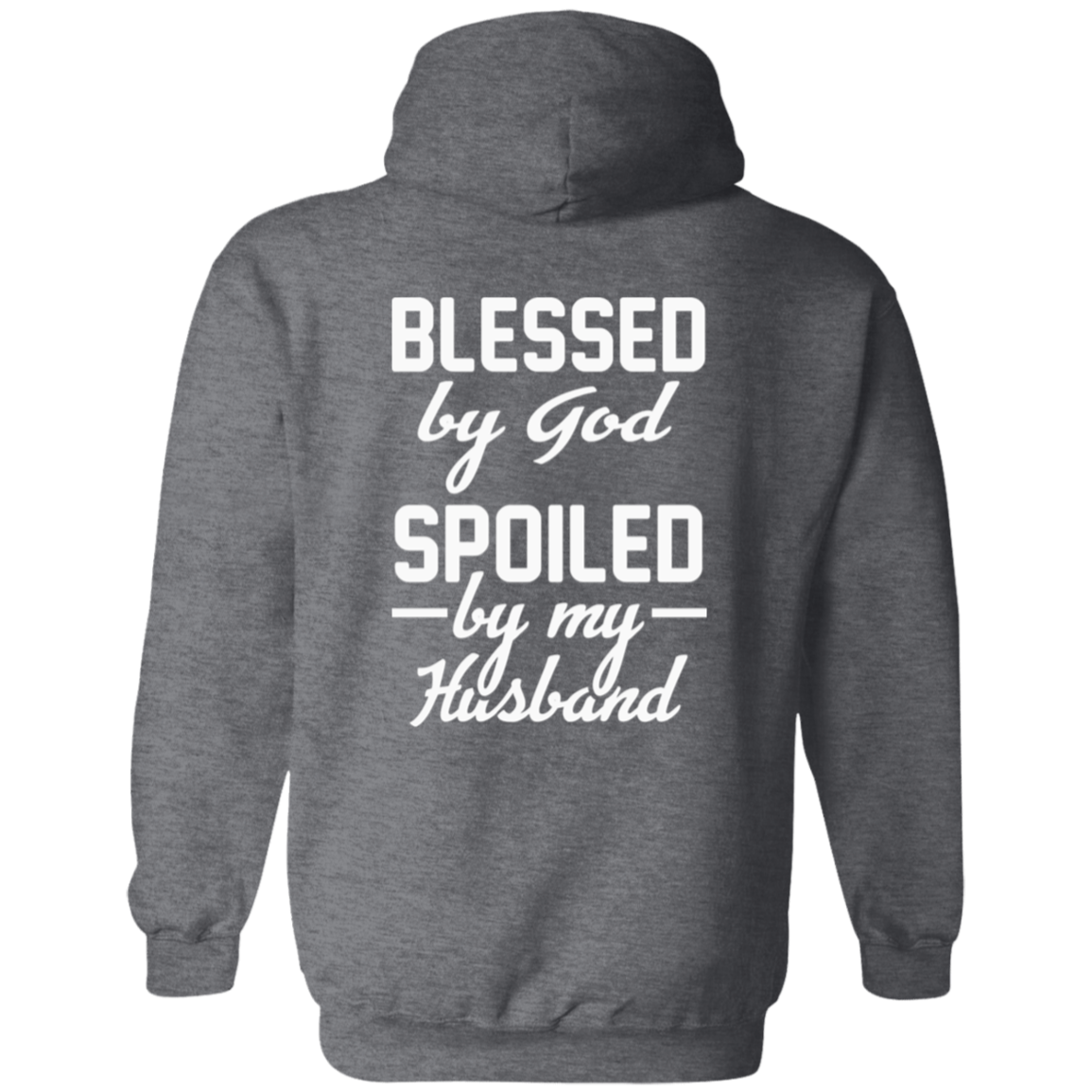 Full Zip Hoodie With A Faith Design, "Blessed By God"