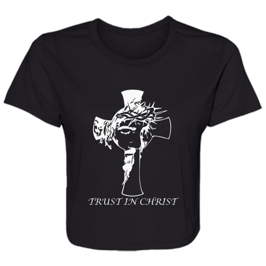 Trust In Christ Ladies' Flowy Cropped Tee