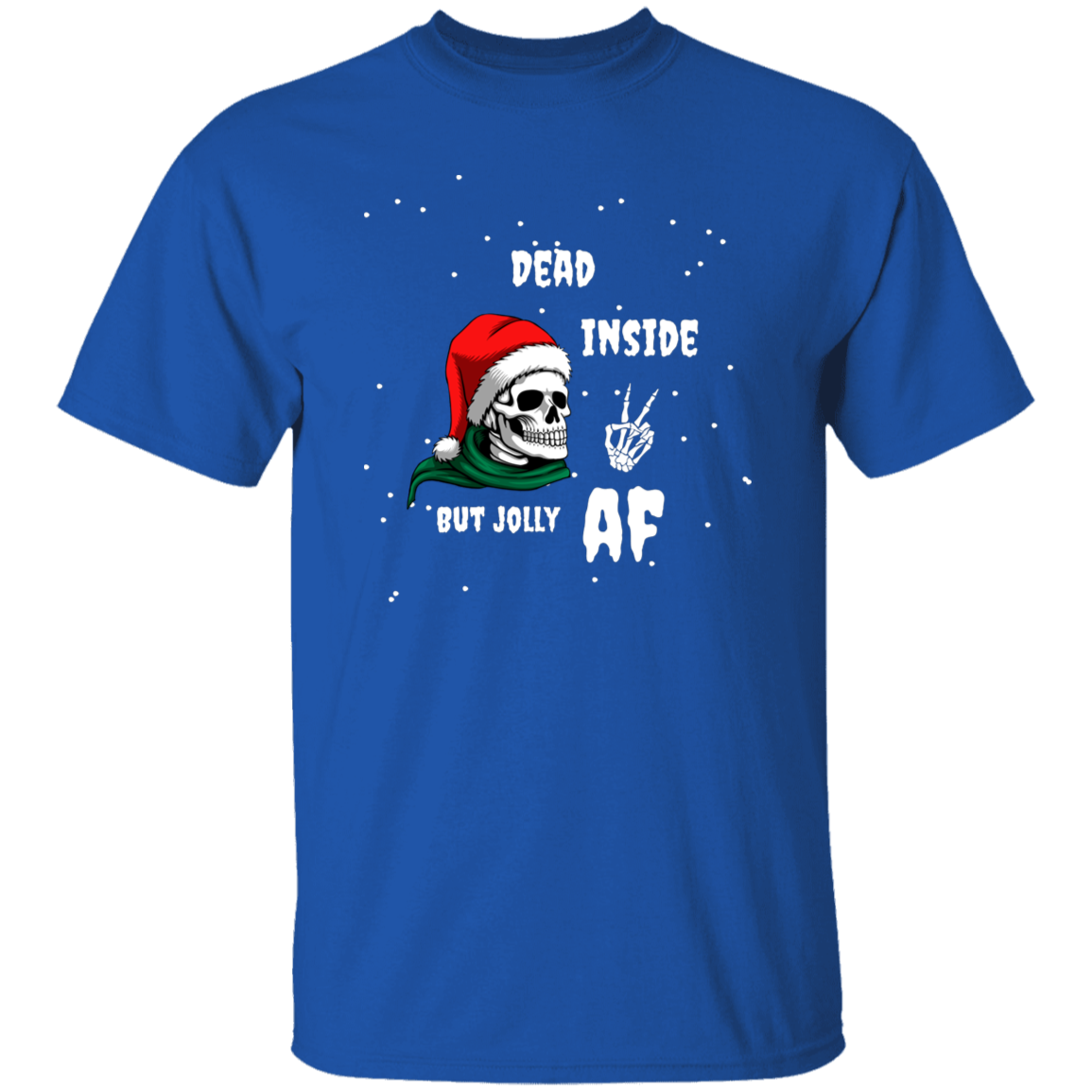 Christmas Cotton T-Shirt with "Dead Inside" Design