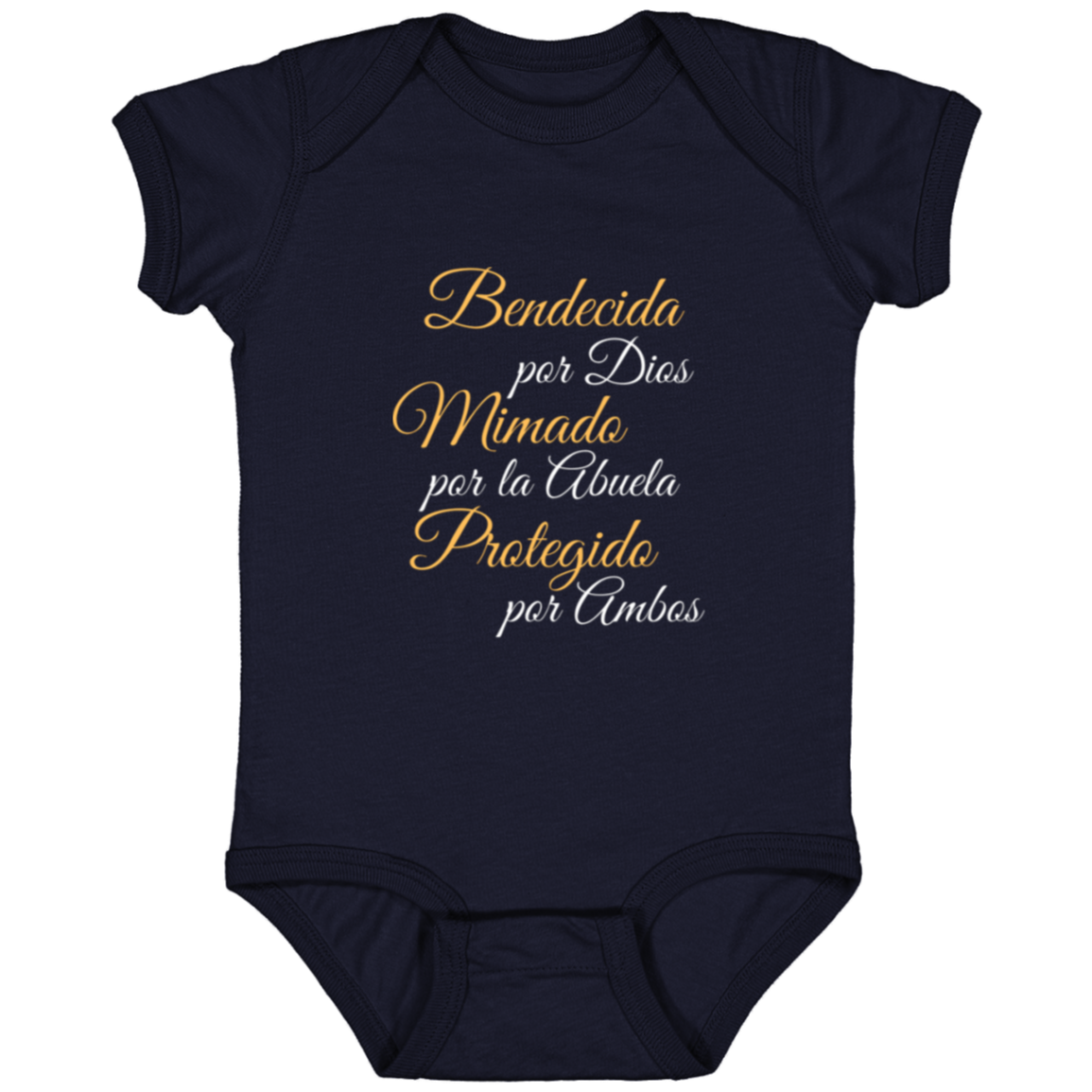 Infant Jersey Onesie With Quote - Bendecida Por Dios