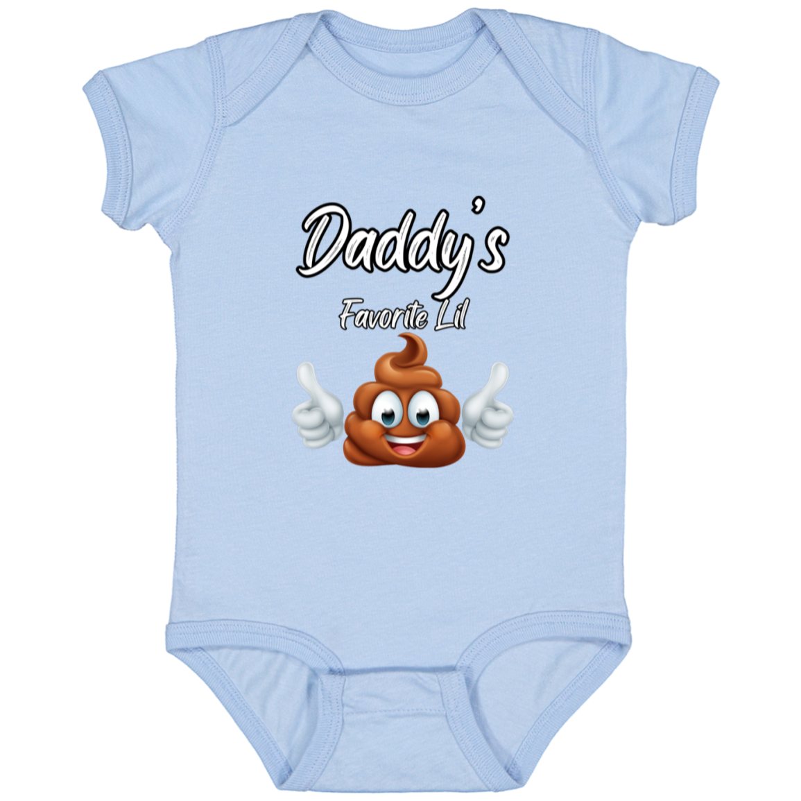 Infant Jersey Onesie With Funny Design, "Daddy's Favorite Lil Emoji"