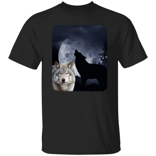 Cotton Tshirt With Wolves