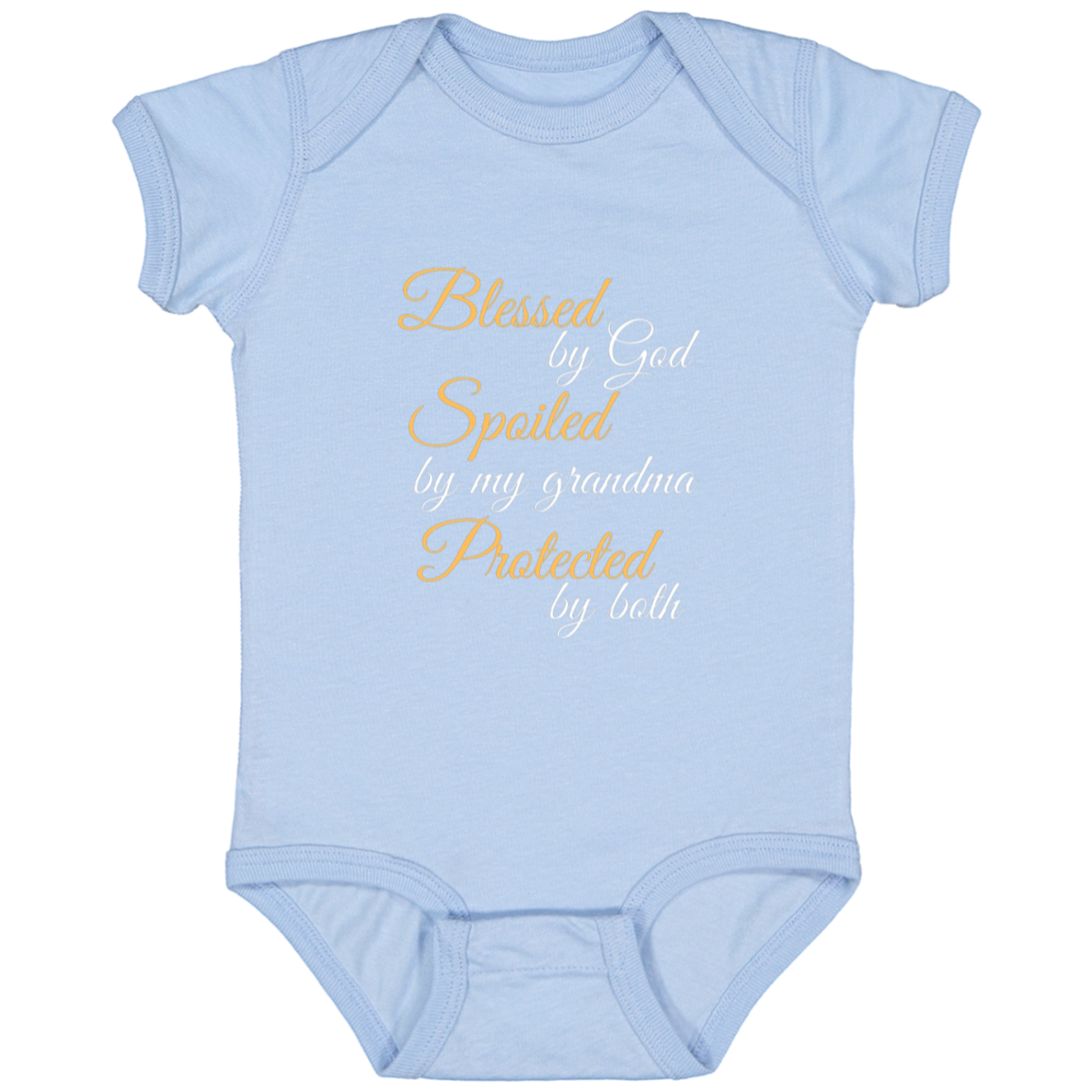 Infant Jersey Onesie With Quote -Blessed By God