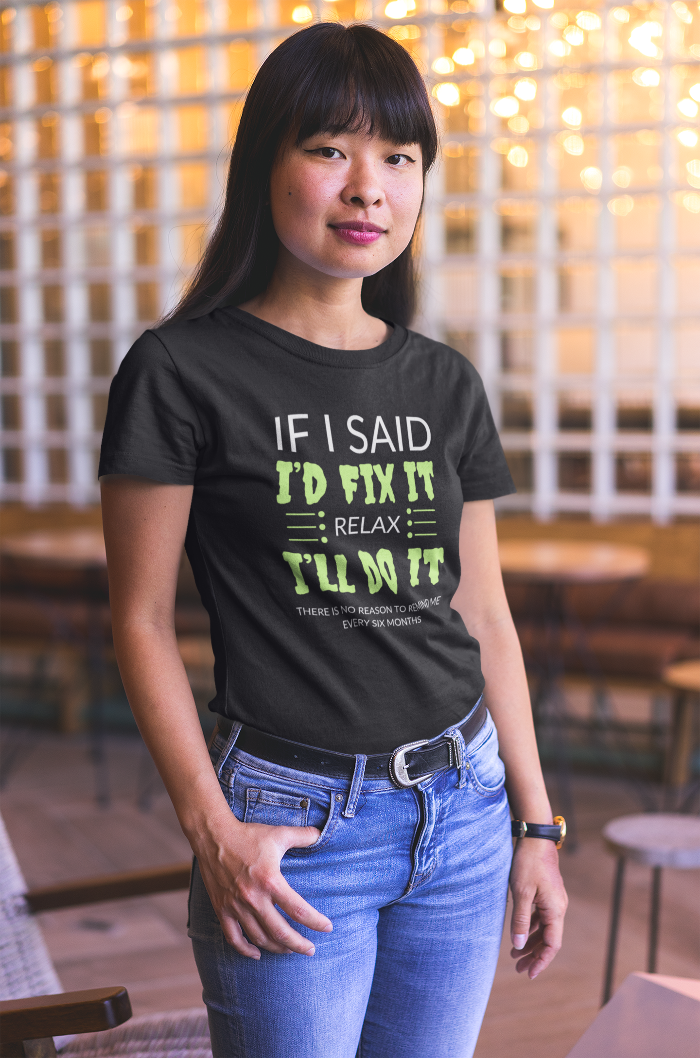 Cotton Tshirt with a Funny Message - I'd Fix It