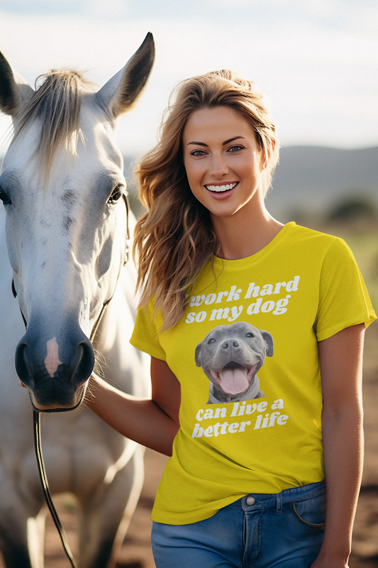I Work Hard Dog Women's Cotton Tee