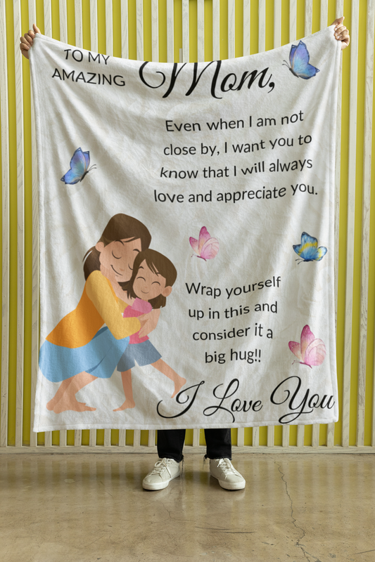 Sherpa Blankets For Mom - To My Amazing Mom Premium Sherpa Blanket - even when I am not close