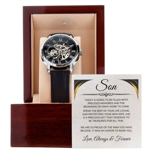 Son Men's Openwork Watch - today is going to be filled with precious memories | Ragtag Gifts