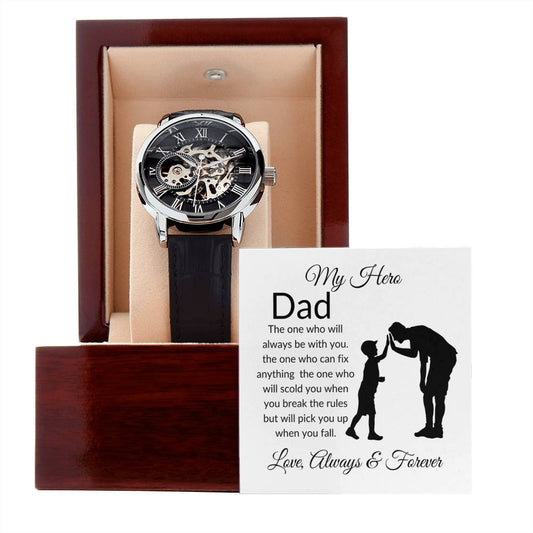 My Hero, Dad Men's Openwork Watch