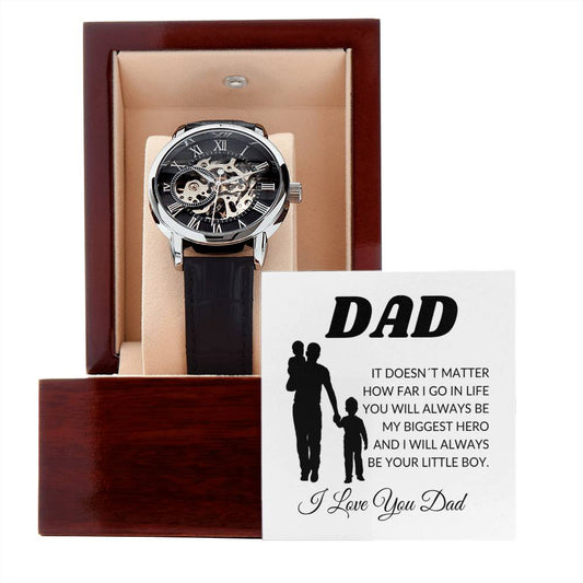 Men's Premium Skeleton Watch - Dad, My Biggest Hero