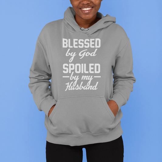 Pullover Hoodie With a Faith Design, "Blessed By God"